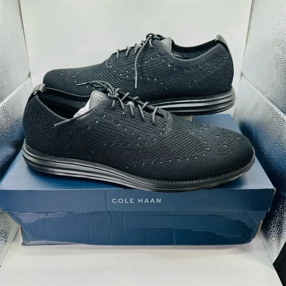Cole Haan ØriginalGrand Wingtip Oxford Dress Shoes Black Men's Size 12
